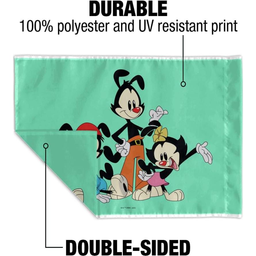 Bandera de Coche Animaniacs con Clip y Poste 48cm