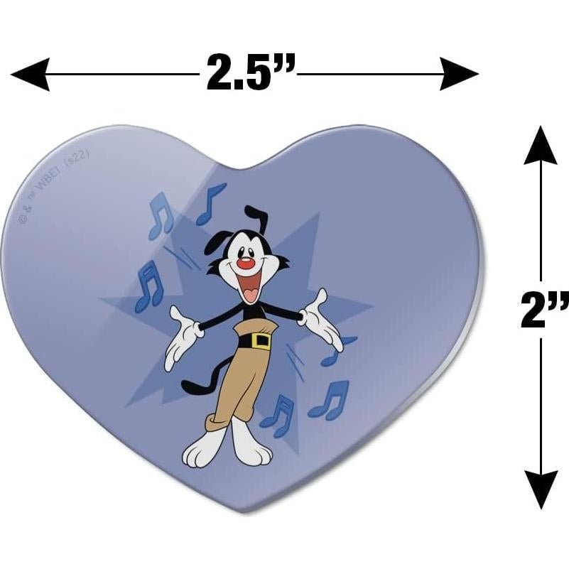 Imán de Refrigerador Acrílico Corazón Animaniacs - Graphics & More