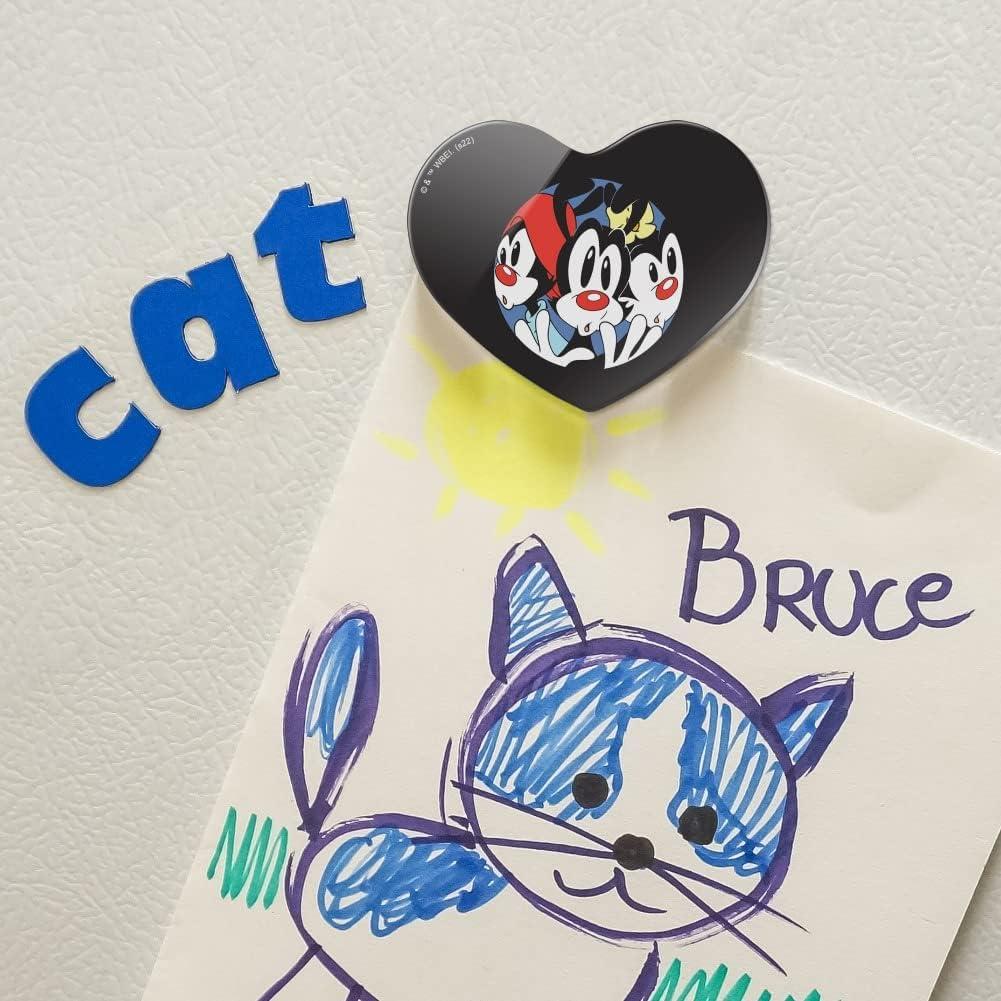 Imán de Acrílico Corazón Animaniacs - 6.4x5.1 cm