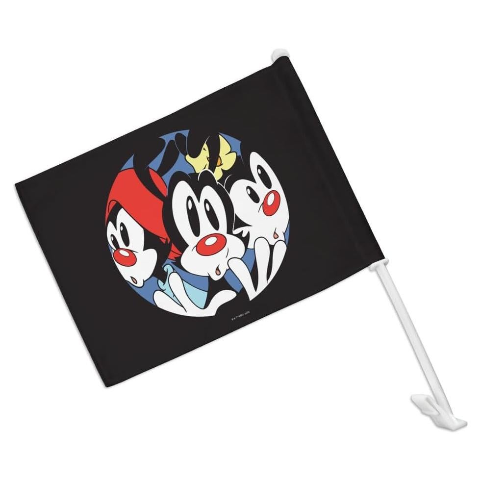 Bandera de Coche Animaniacs con Clip y Soporte - 36x28cm
