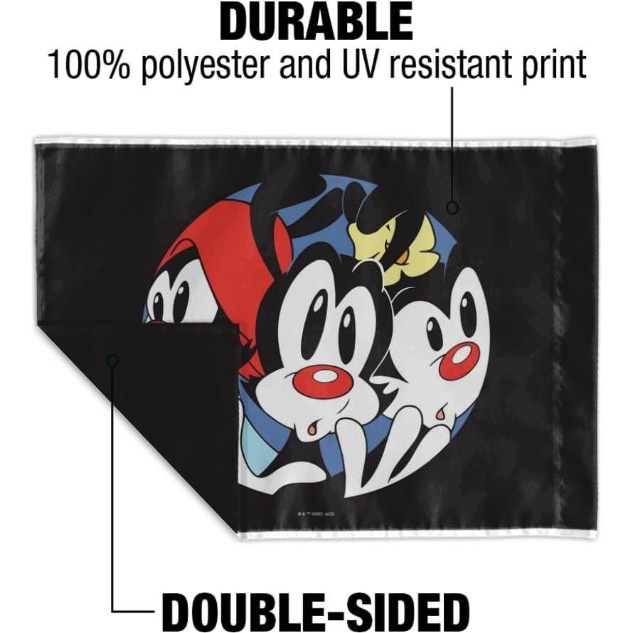 Bandera de Coche Animaniacs con Clip y Soporte - 36x28cm