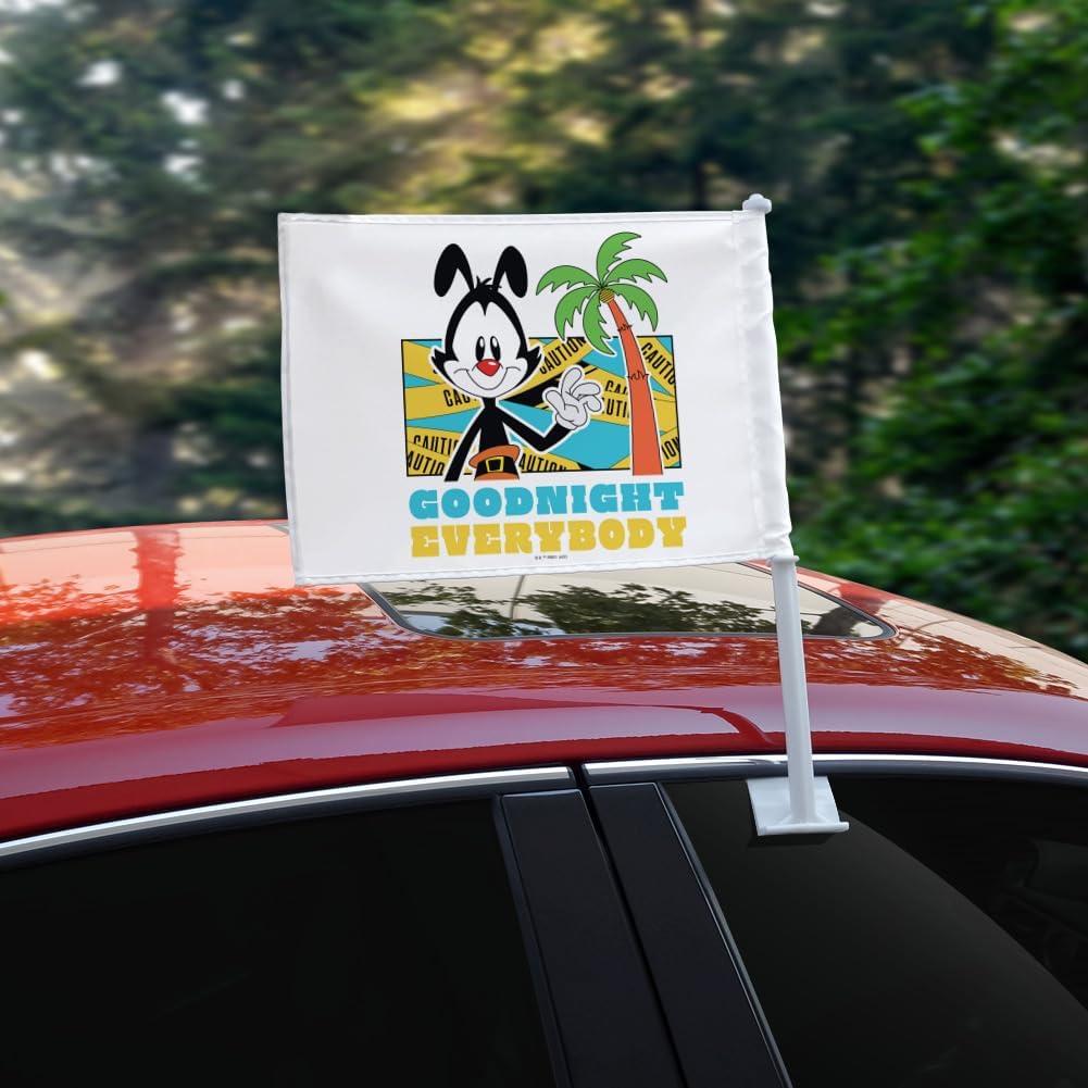 Bandera de Coche Animaniacs con Clip y Poste 48cm