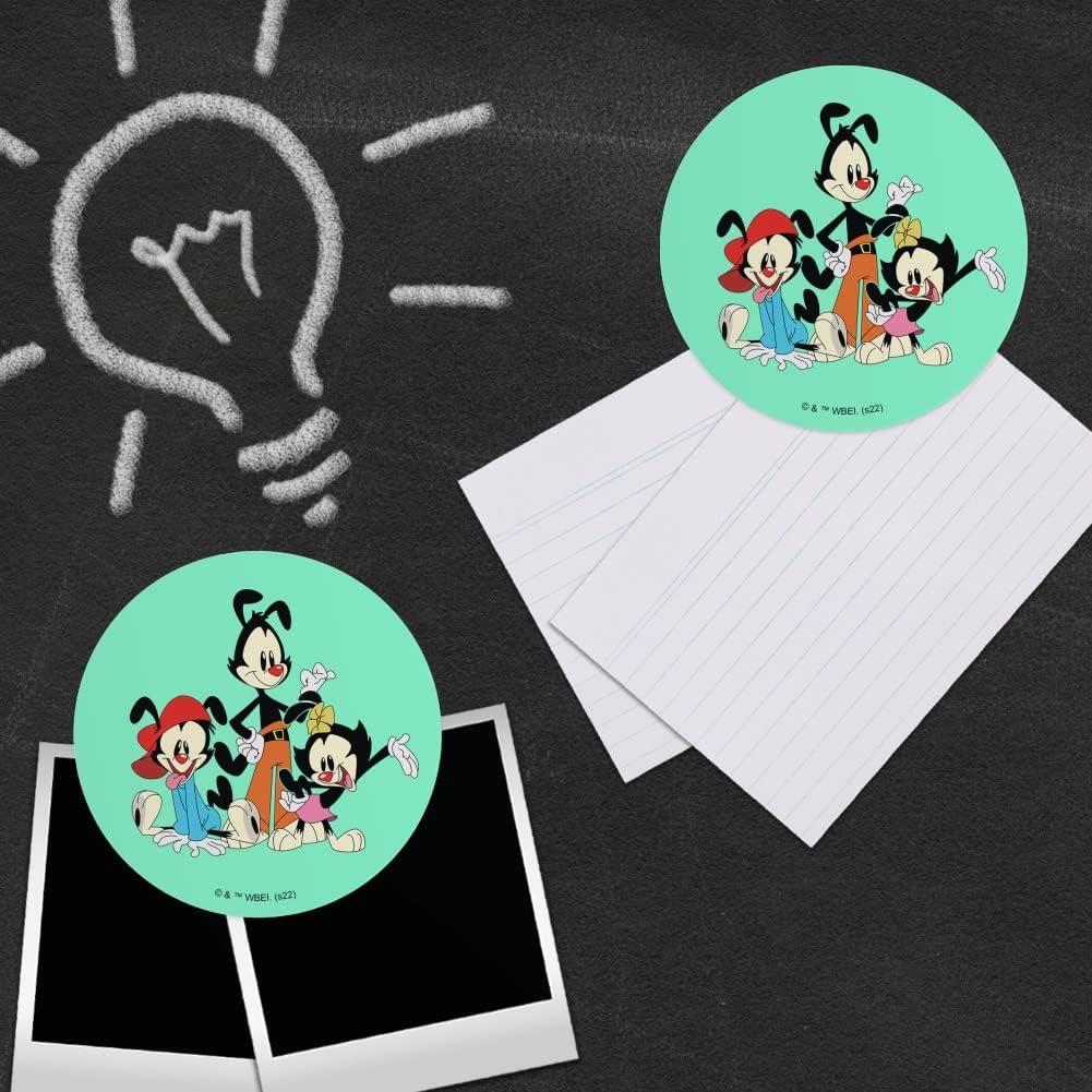 Conjunto de 4 Imanes de Vinilo Animaniacs - 6.4cm Redondos