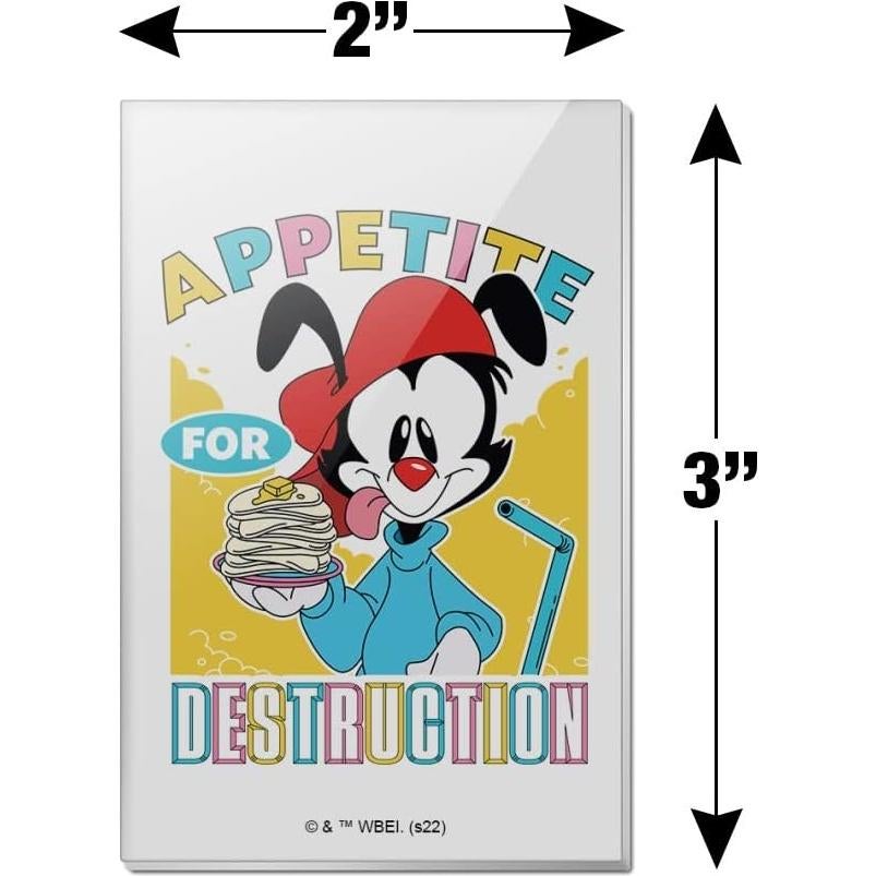 Imán Rectangular Animaniacs de Acrílico para Refrigerador