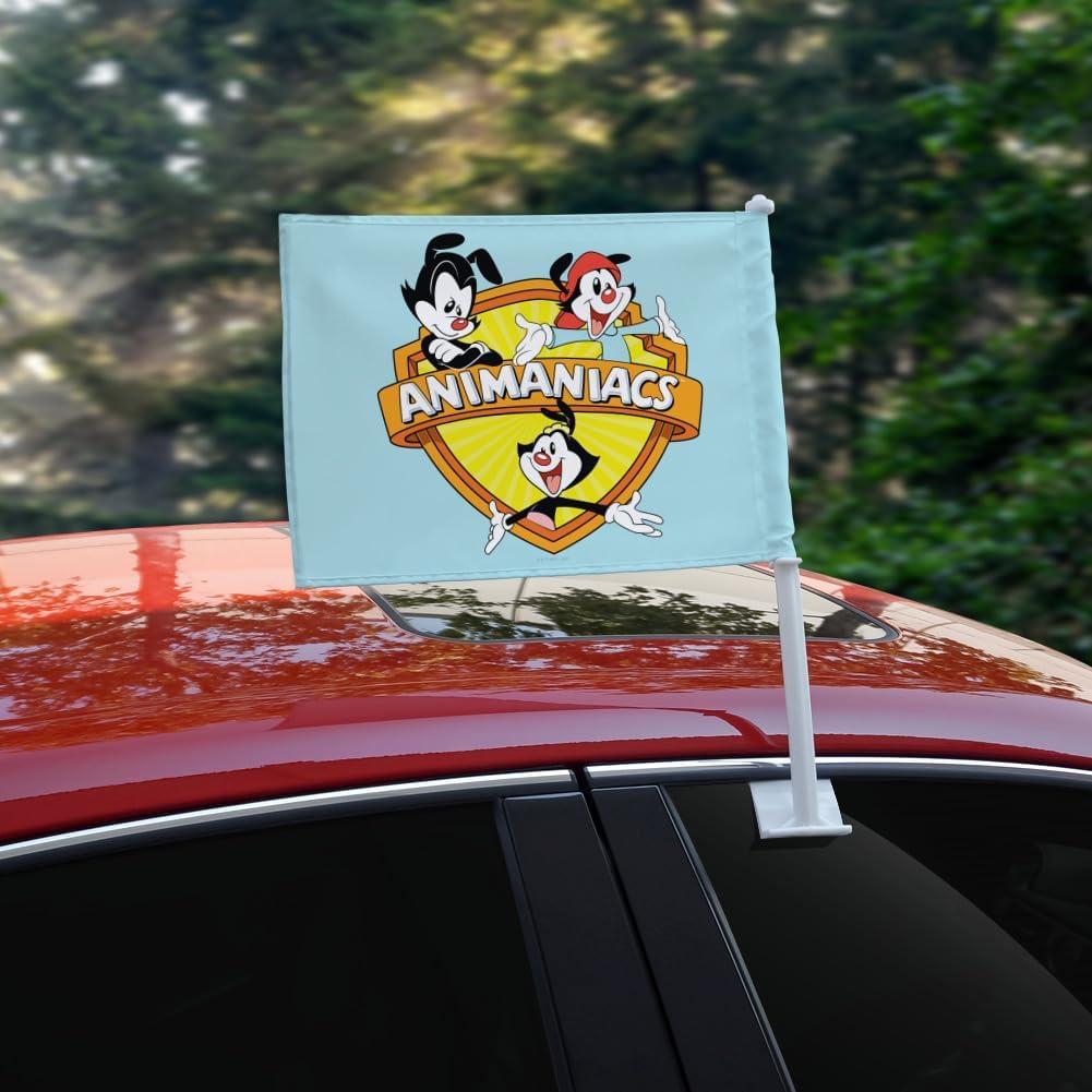 Bandera Animaniacs con Clip para Ventana y Polo 48cm