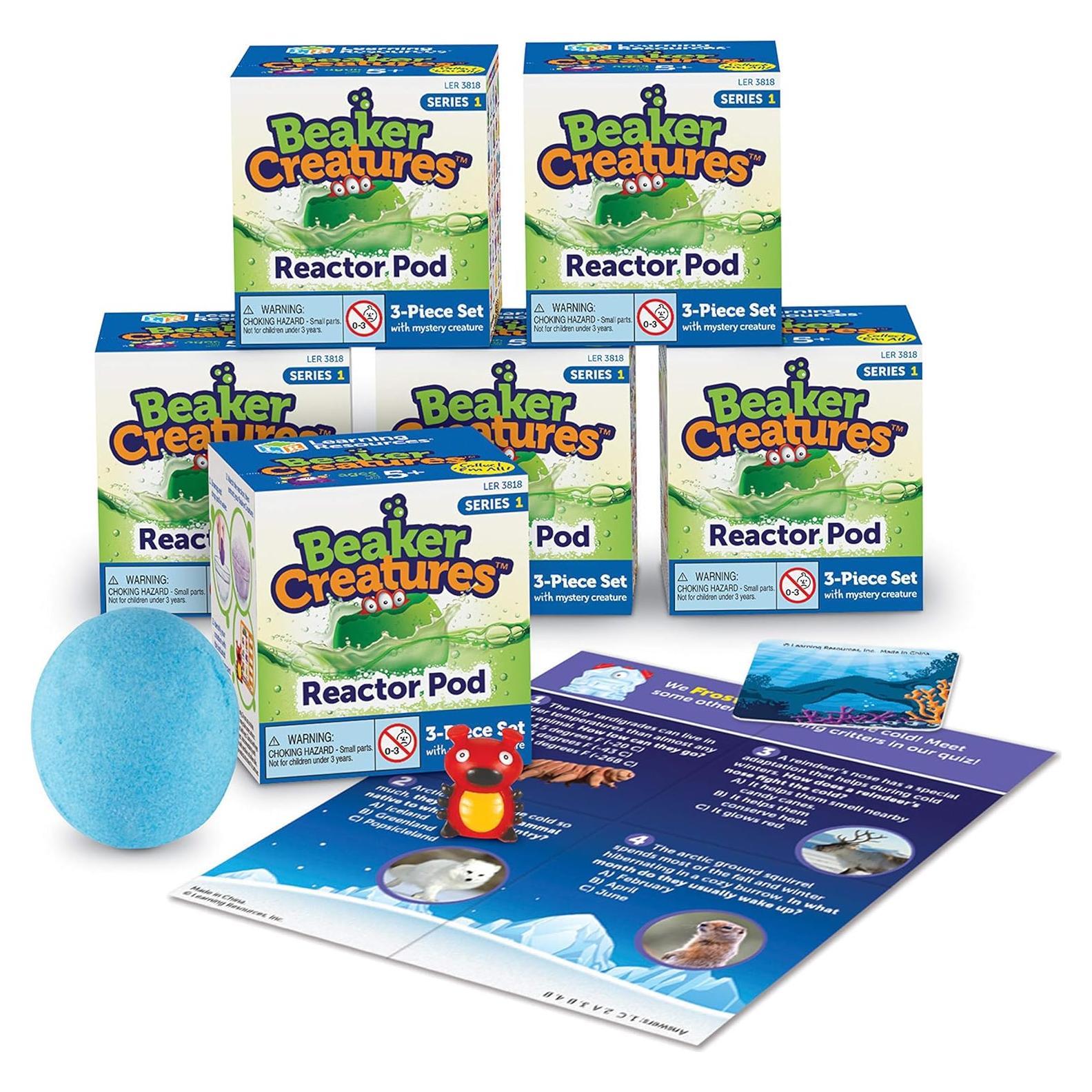 Pods Reactor de Criaturas Beaker Learning Resources - Paquete de 6, Juguete Científico 5+