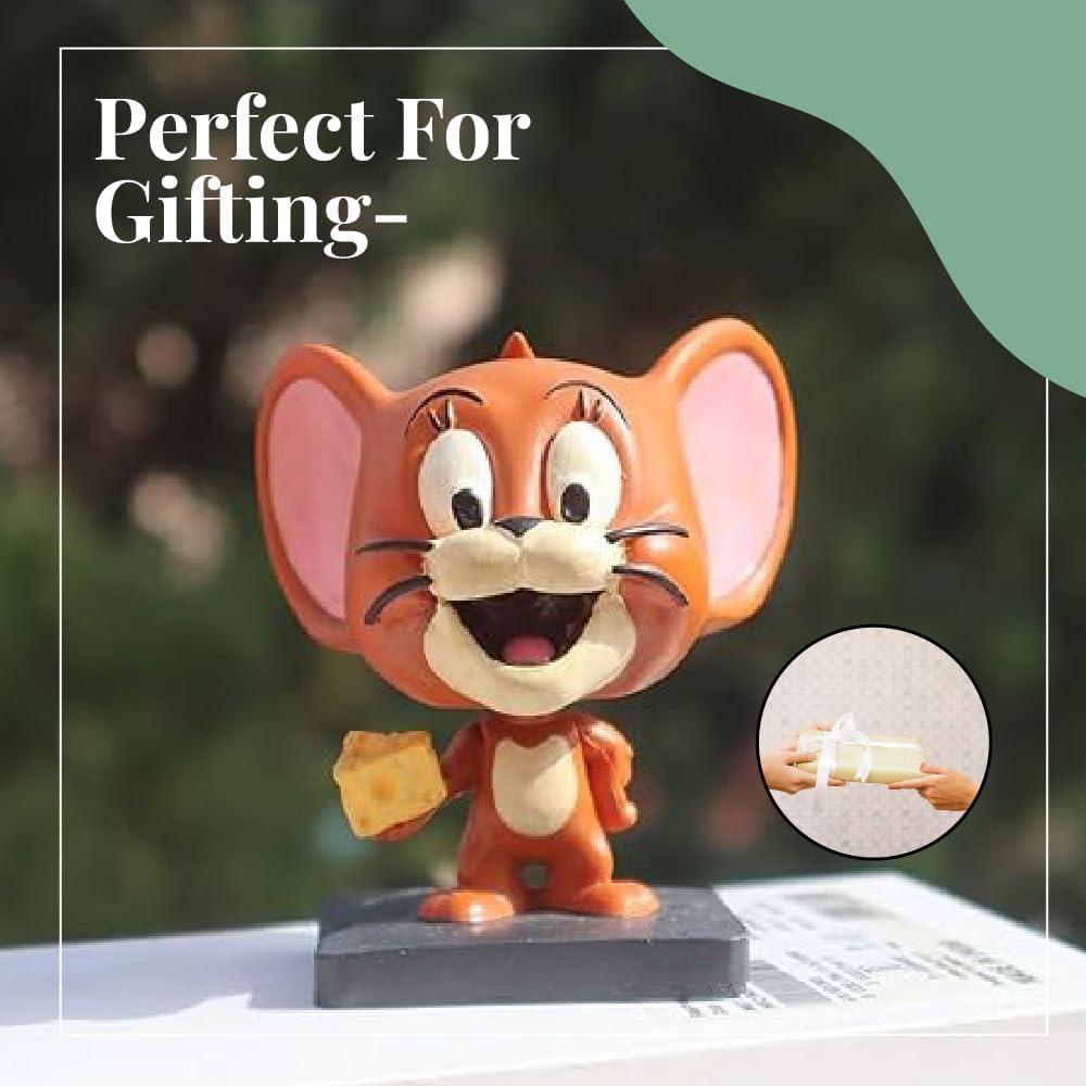 Figura de Jerry Mouse 7 cm - Poliresina Pintada a Mano