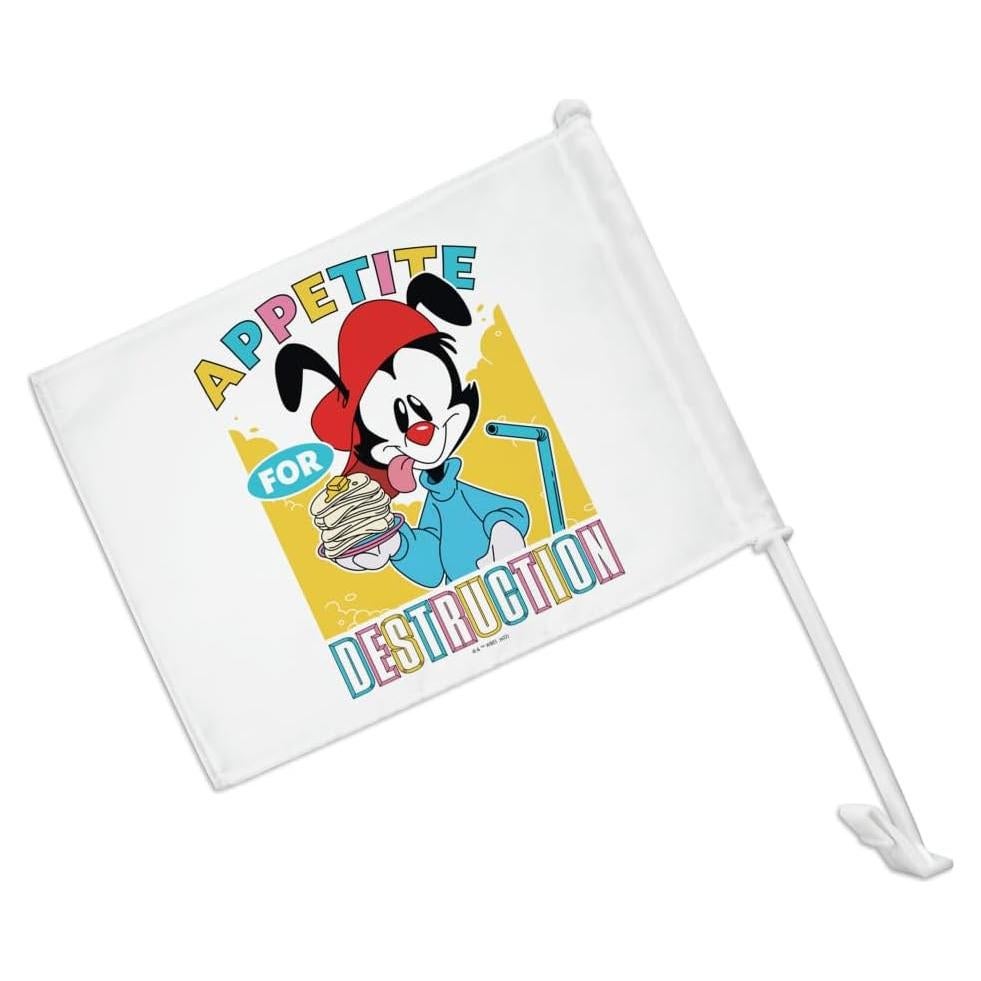 Bandera de Coche Animaniacs con Poste y Clip - 36x28cm