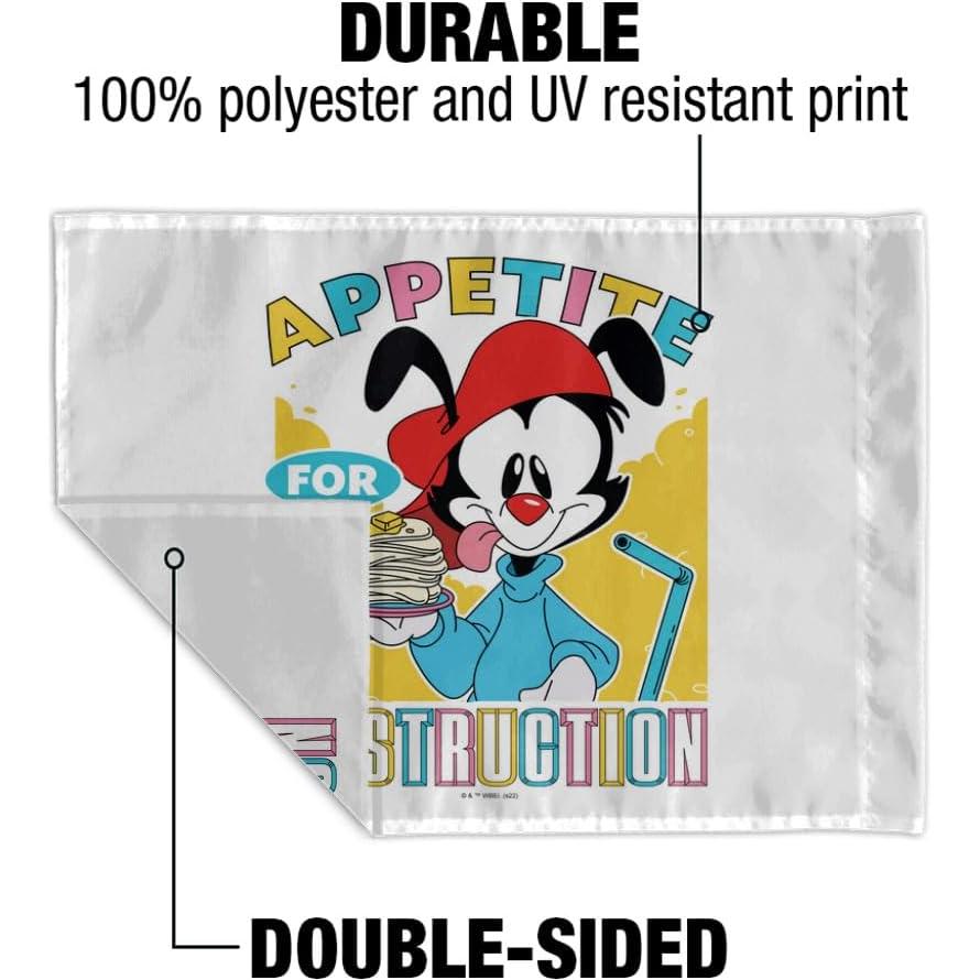 Bandera de Coche Animaniacs con Poste y Clip - 36x28cm