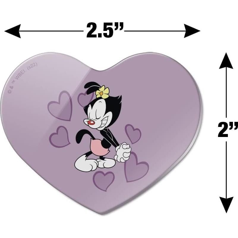 Imán de Nevera Acrílico Corazón Animaniacs 6.4x5.1cm
