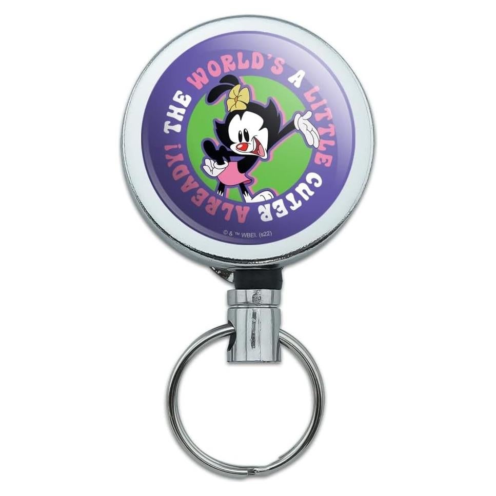 Soporte Retráctil de Metal Animaniacs con Clip para Cinturón