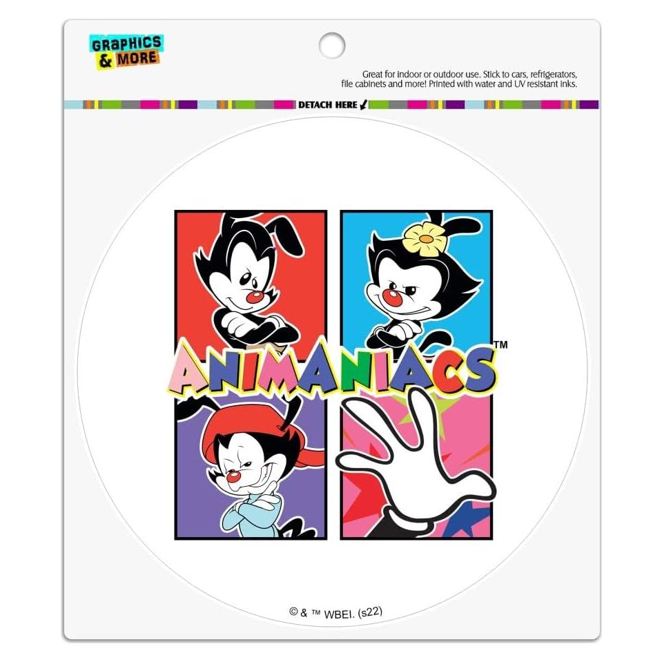 Imán Animaniacs Graphics & More 14cm Redondo Vinilo