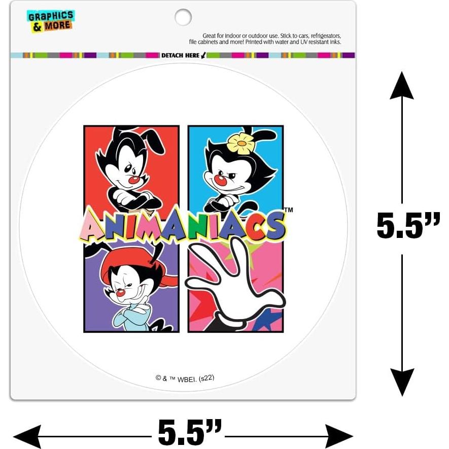 Imán Animaniacs Graphics & More 14cm Redondo Vinilo