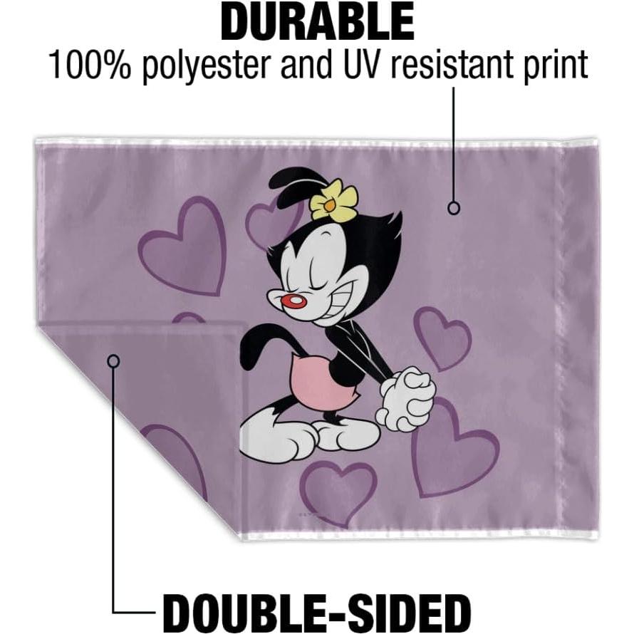 Bandera de Coche Animaniacs Dot Hearts con Poste 48cm