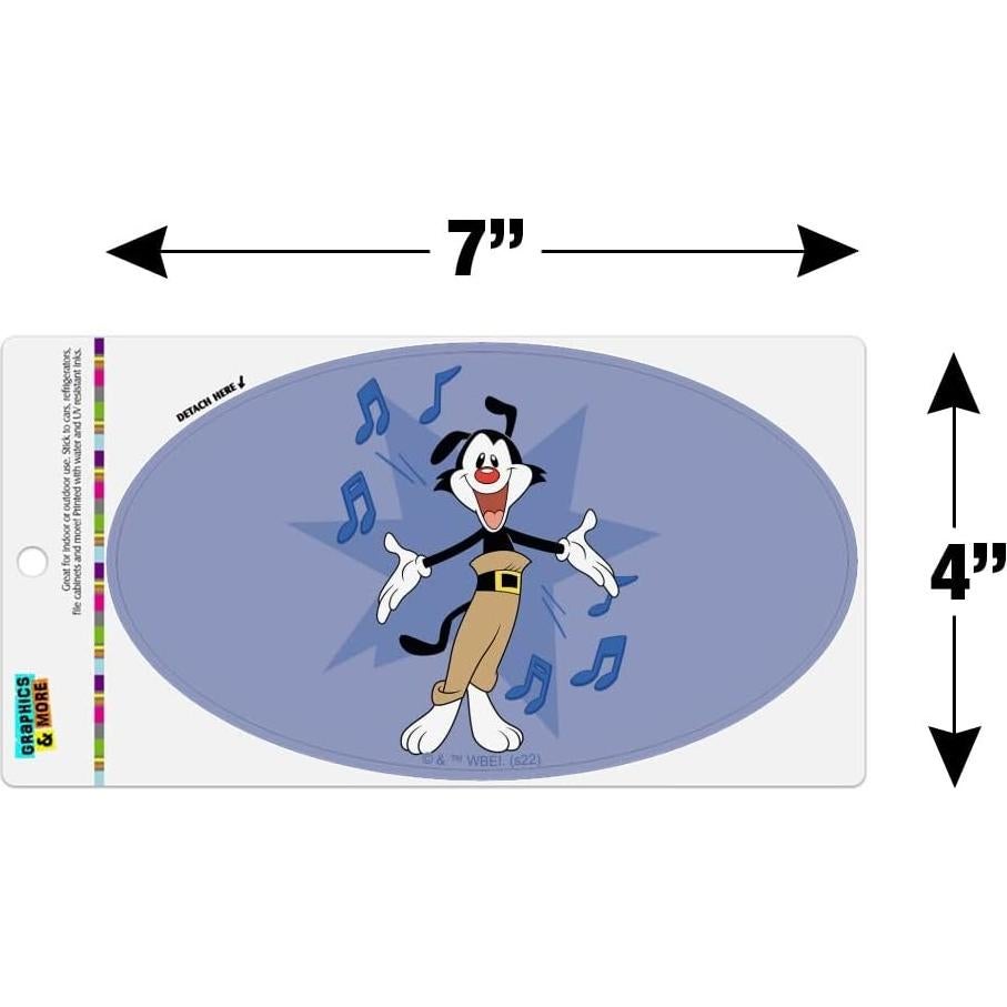 Imán Ovalado Animaniacs Yakko 17.8x10.2cm Vinilo Multicolor
