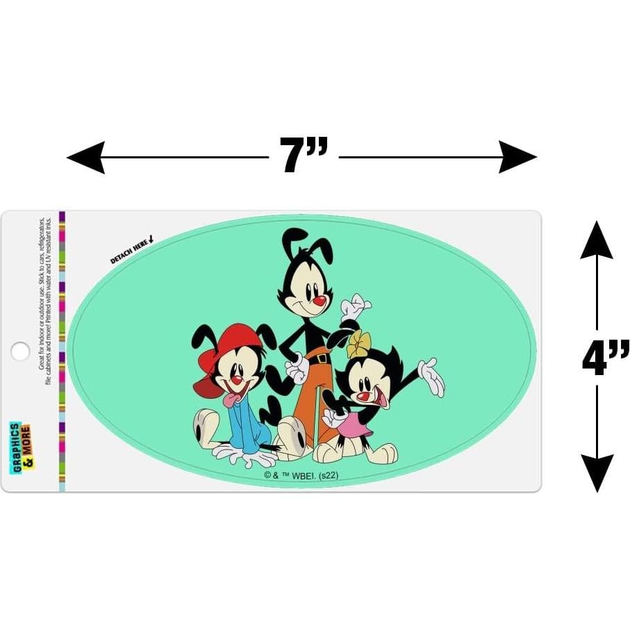 Imán Ovalado de Vinilo Animaniacs Graphics & More 17.8x10.2cm
