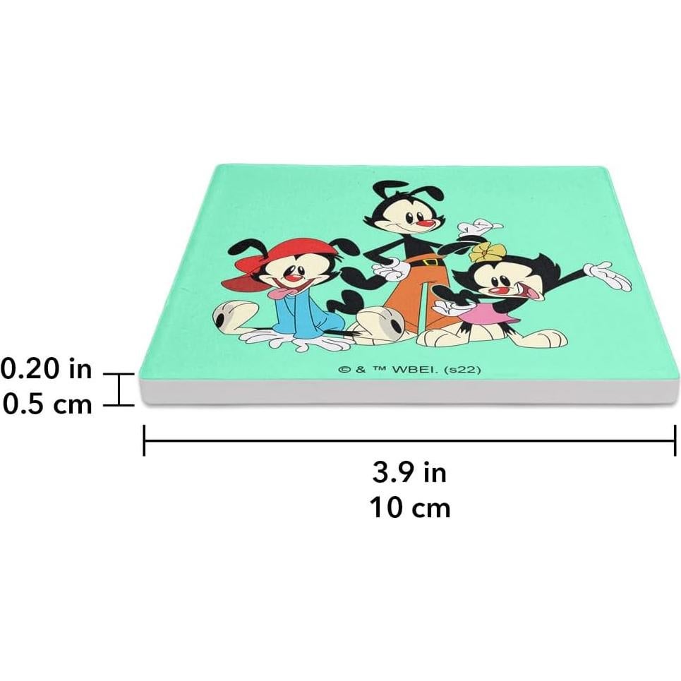 Conjunto de 2 Posavasos Cerámicos Animaniacs 9.9 cm
