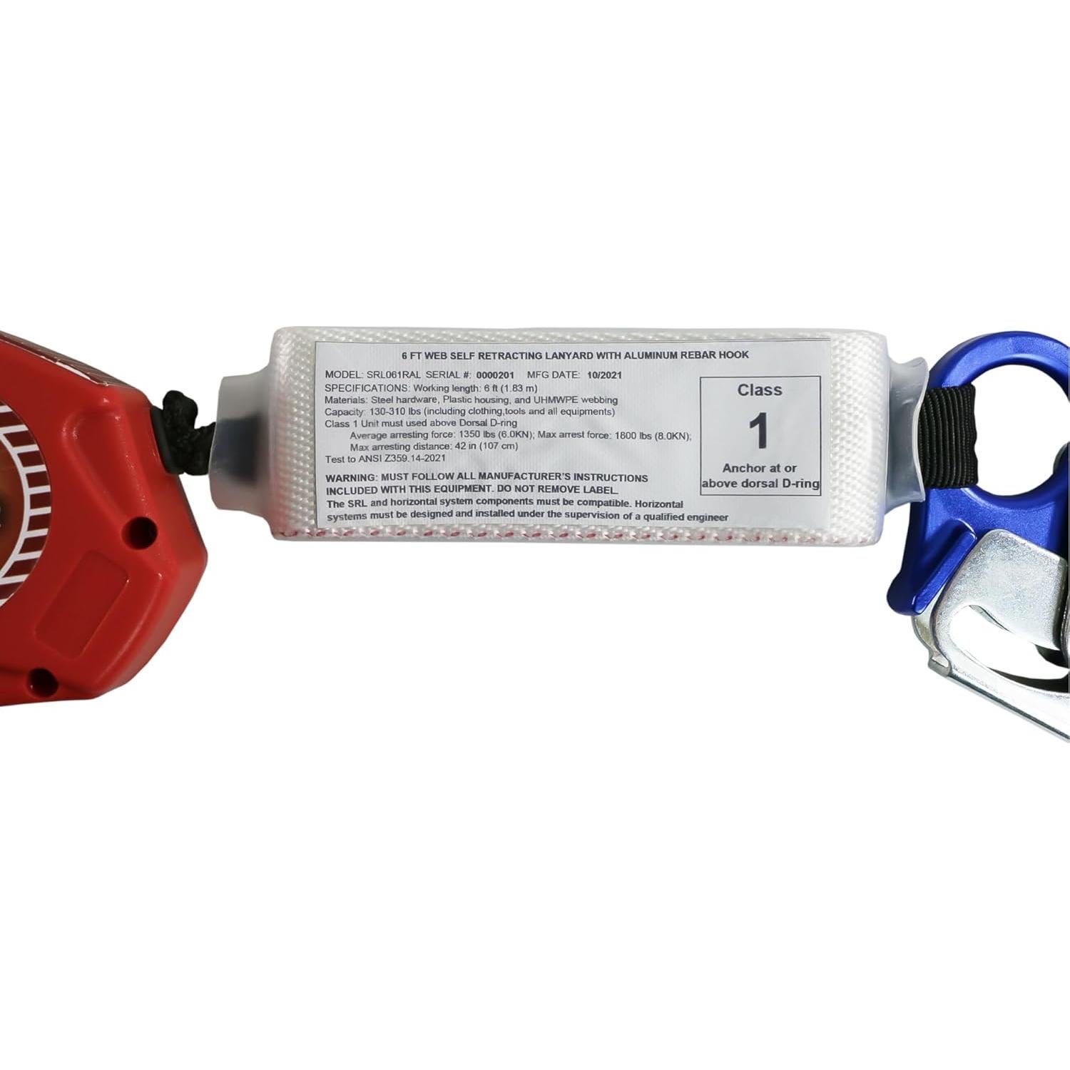 Cuerda de Seguridad Retráctil AFP 1,83 m con Mosquetón
