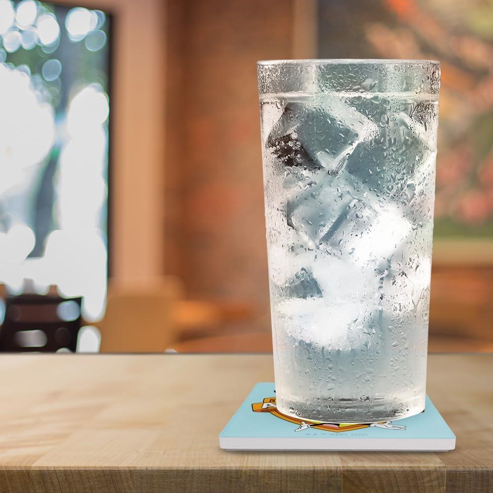 Set de 2 Posavasos Cerámicos Animaniacs 9.9 cm con Base de Corcho