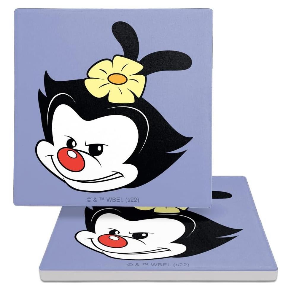 Set de 2 Posavasos de Cerámica Animaniacs 9.9 cm con Base de Corcho