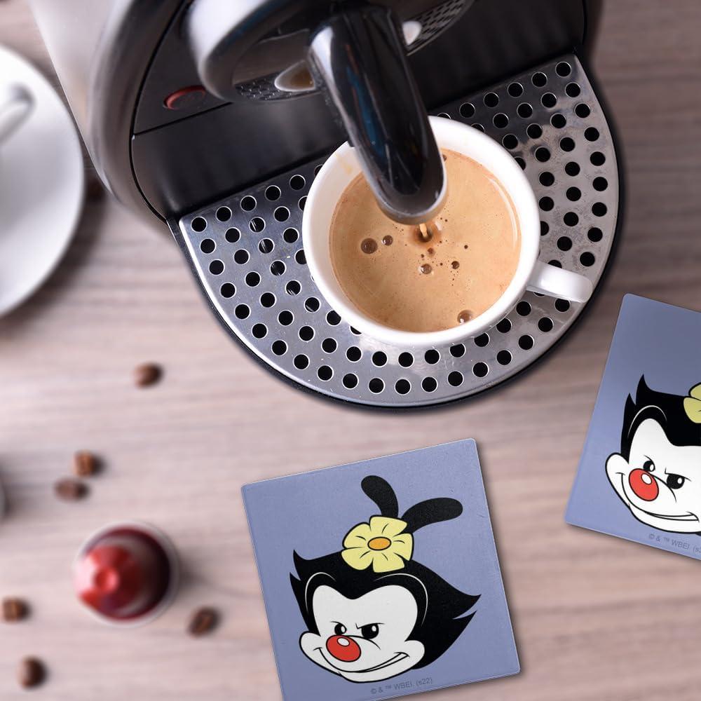 Set de 2 Posavasos de Cerámica Animaniacs 9.9 cm con Base de Corcho