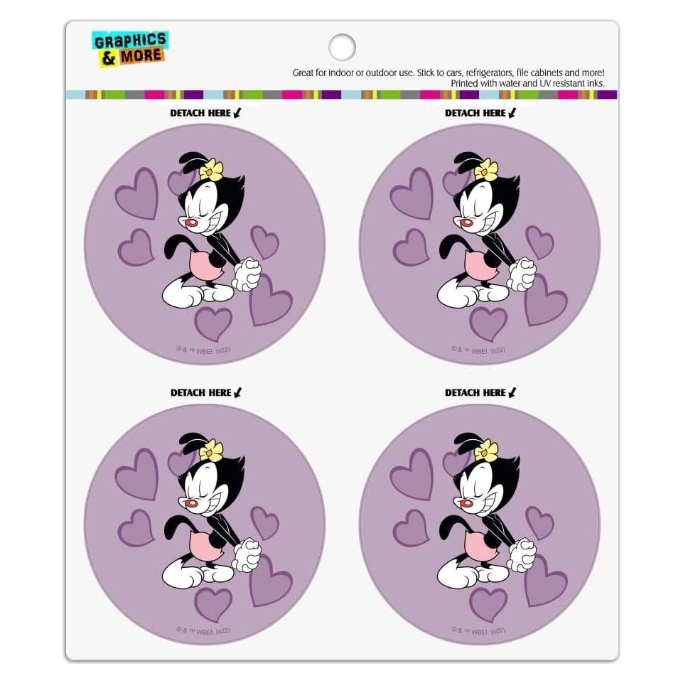 Conjunto de 4 Imanes de Vinilo Animaniacs - 6.4cm - Multicolor
