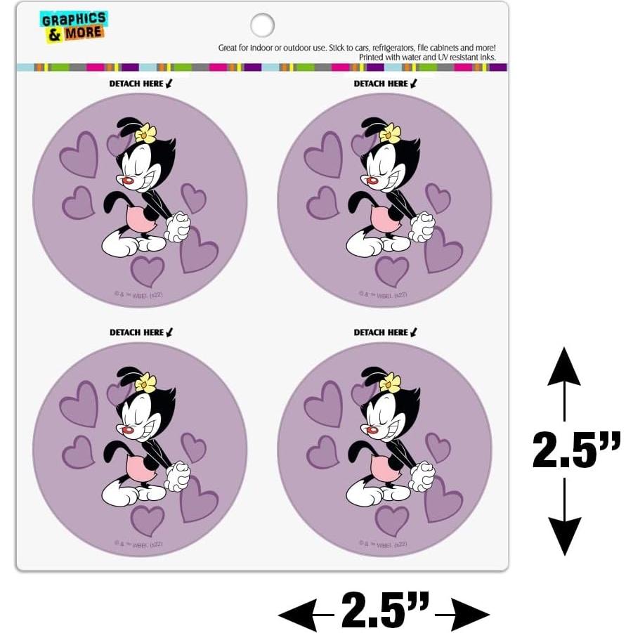Conjunto de 4 Imanes de Vinilo Animaniacs - 6.4cm - Multicolor