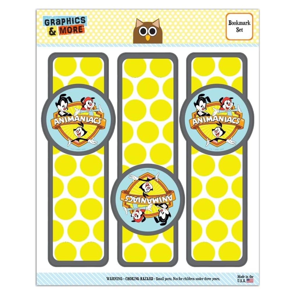 Conjunto de 3 Marcadores Laminados Animaniacs - 17 cm