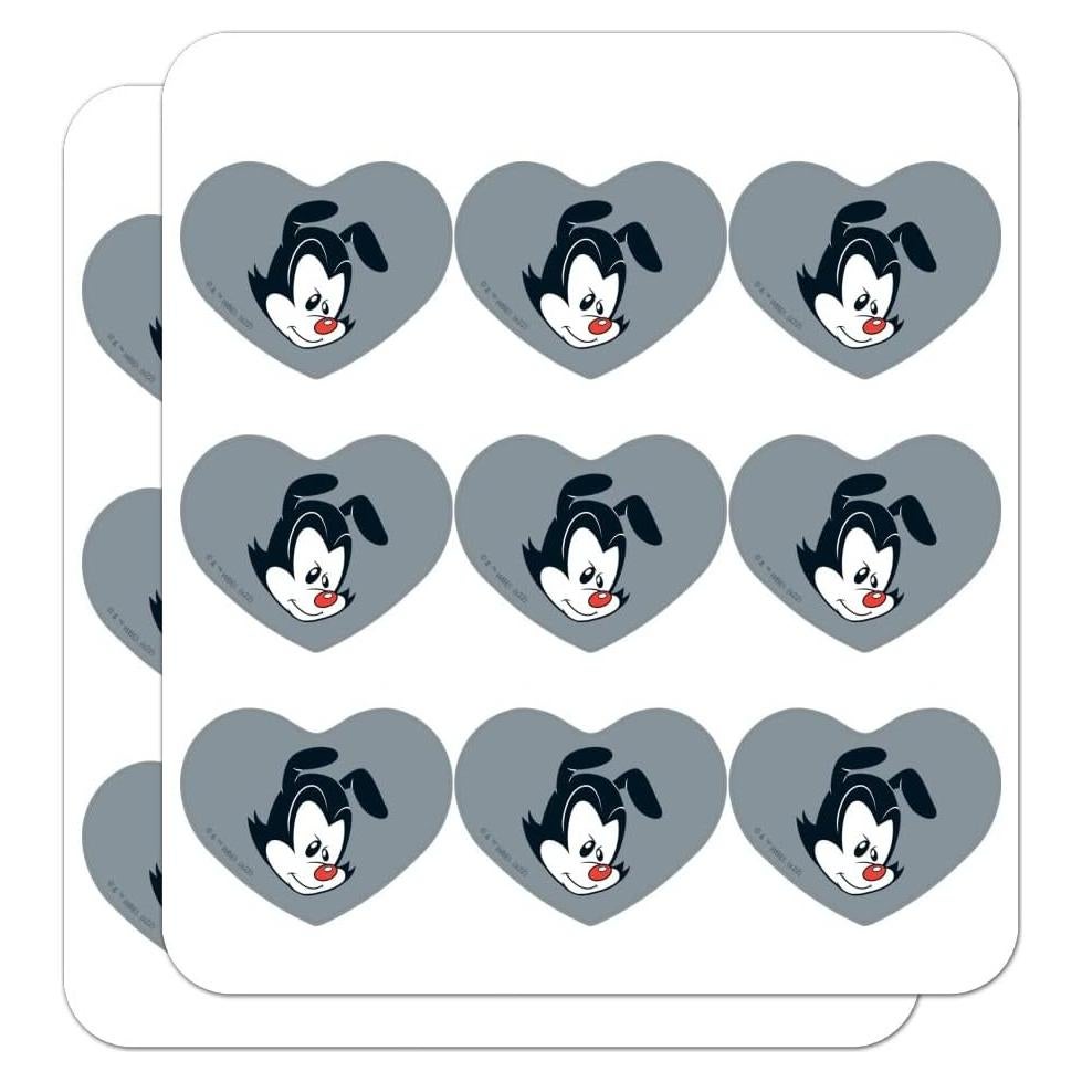 Set de Stickers Corazón Animaniacs - 18 Piezas 5.08 cm