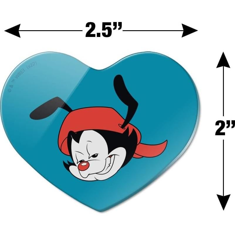 Imán de Nevera Acrílico Corazón Animaniacs 6.4x5.1cm