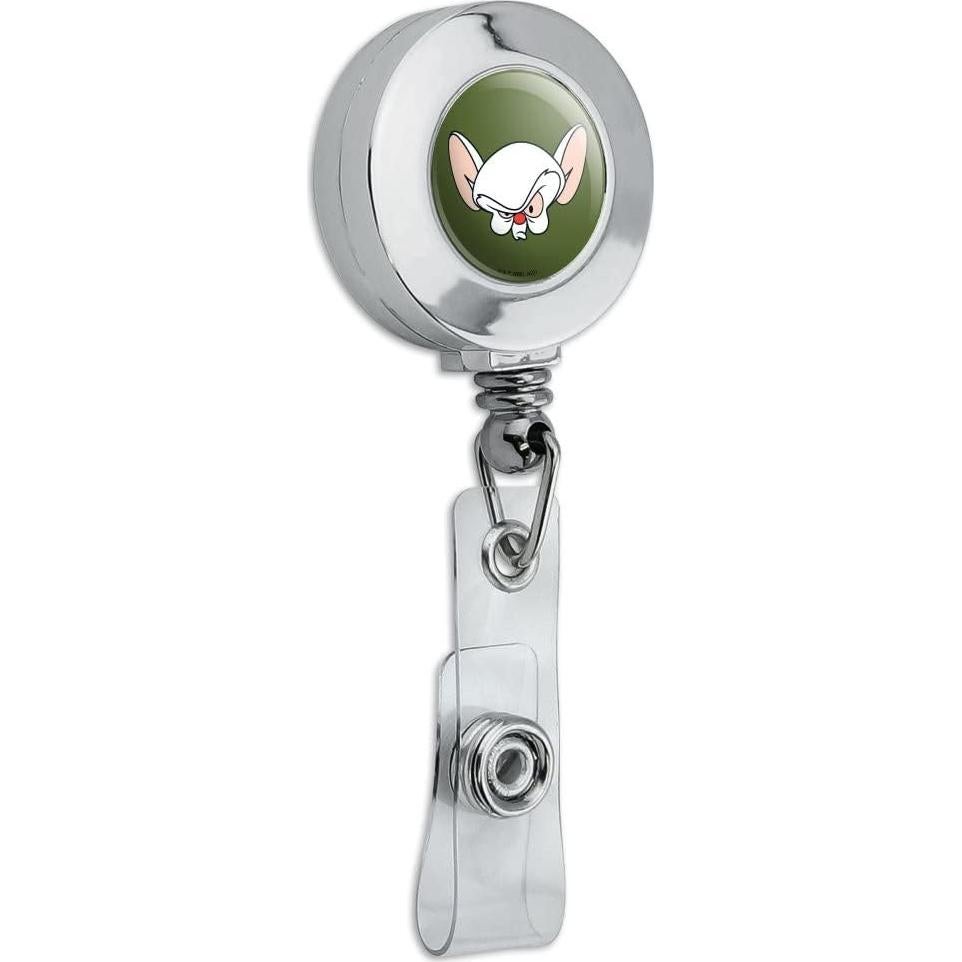 Soporte Retráctil de Insignia Cromo Pinky y el Cerebro