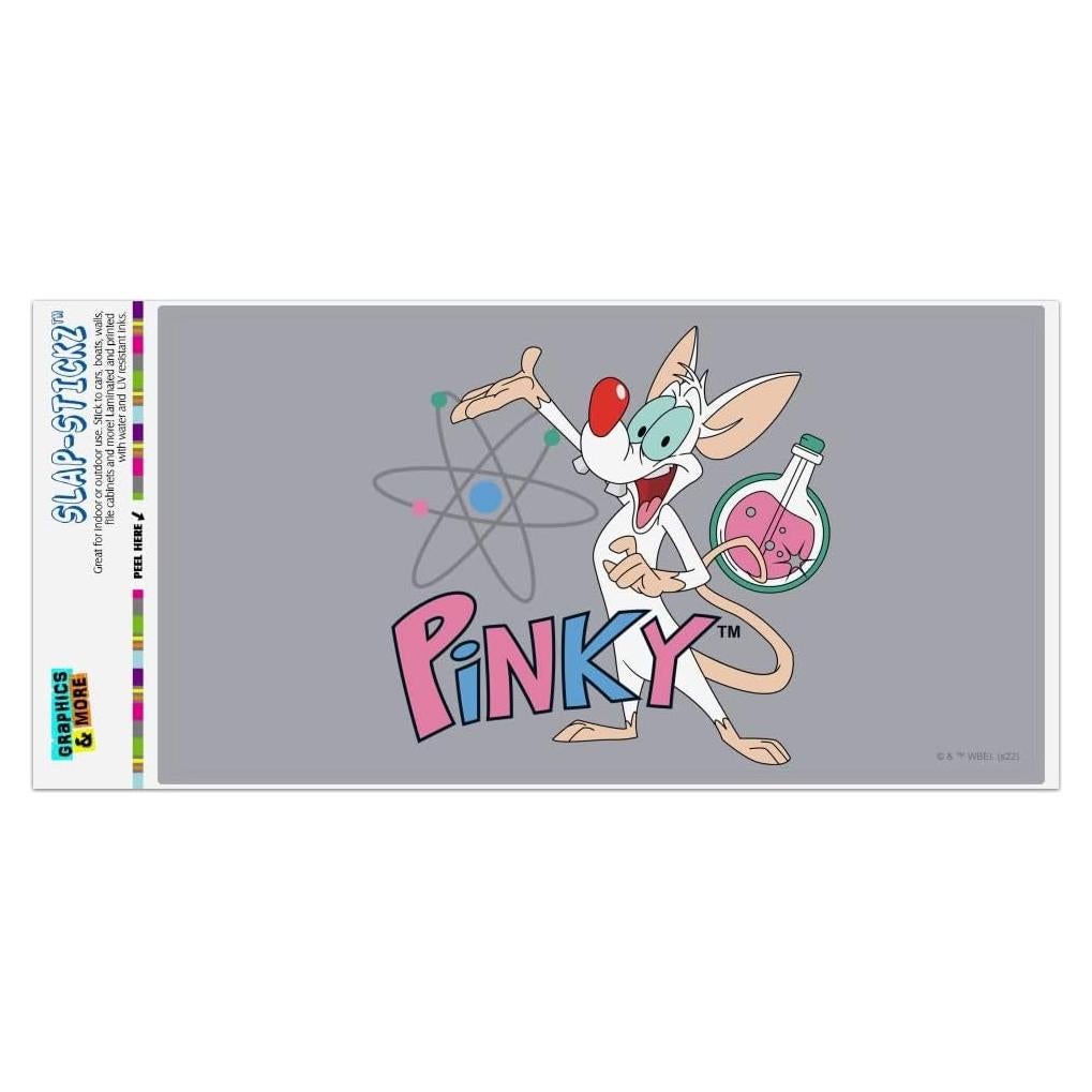 Adhesivo Pinky y el Cerebro 19.3x10.2cm Gráfico Automotriz
