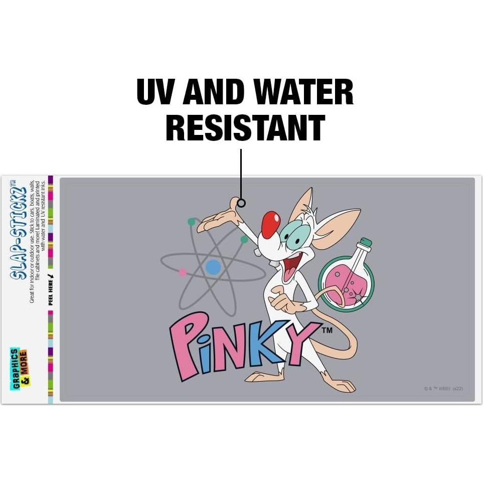 Adhesivo Pinky y el Cerebro 19.3x10.2cm Gráfico Automotriz