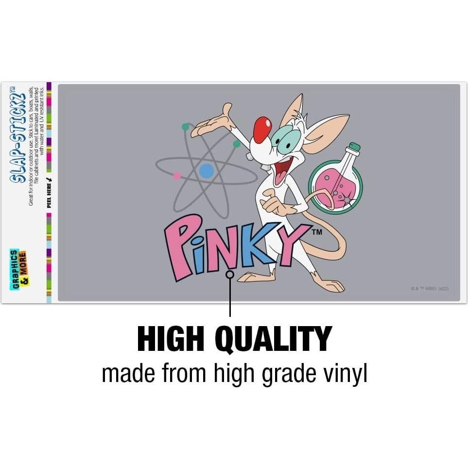 Adhesivo Pinky y el Cerebro 19.3x10.2cm Gráfico Automotriz