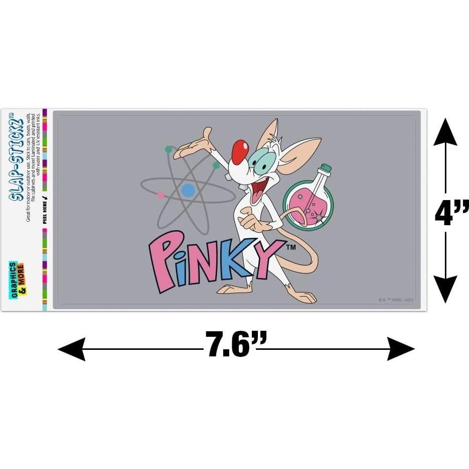 Adhesivo Pinky y el Cerebro 19.3x10.2cm Gráfico Automotriz