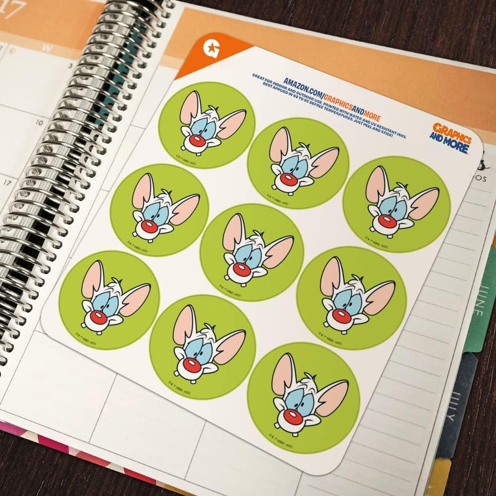 Pegatinas Pinky y Cerebro 18 unidades 5.08 cm Graphics & More