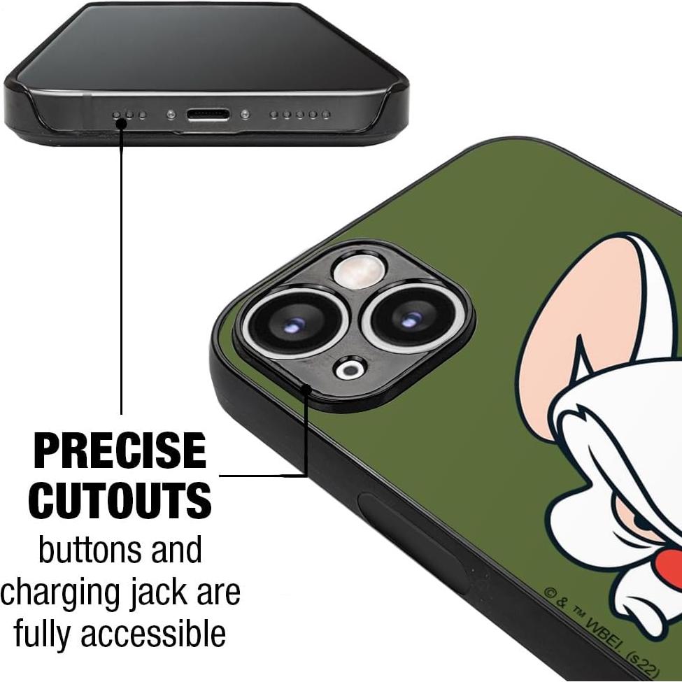 Funda Protectora Slim Fit Pinky y el Cerebro para iPhone 15