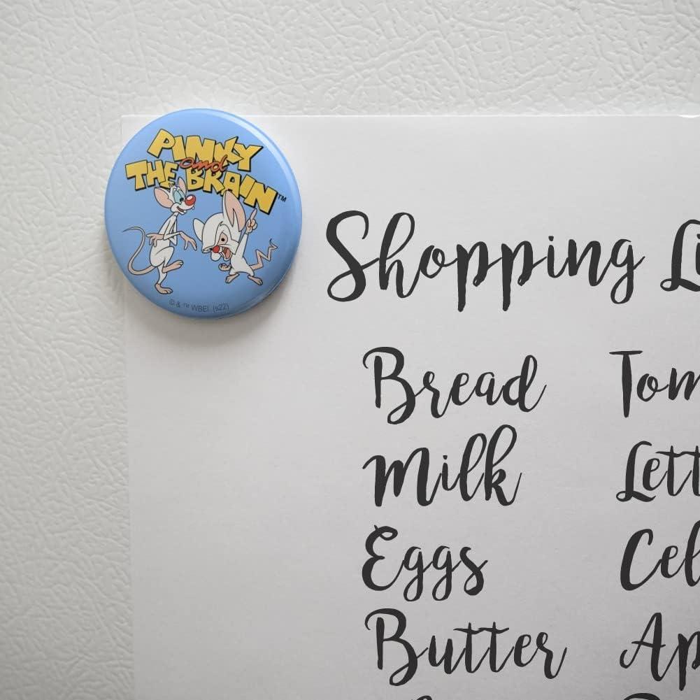 Imán de Refrigerador Pinky y Cerebro 5.7 cm Redondo