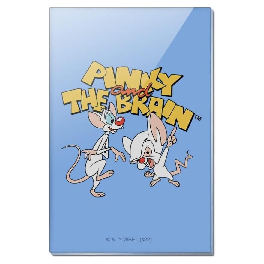 Imán Rectangular Acrílico Pinky y el Cerebro 7.6x5.1cm