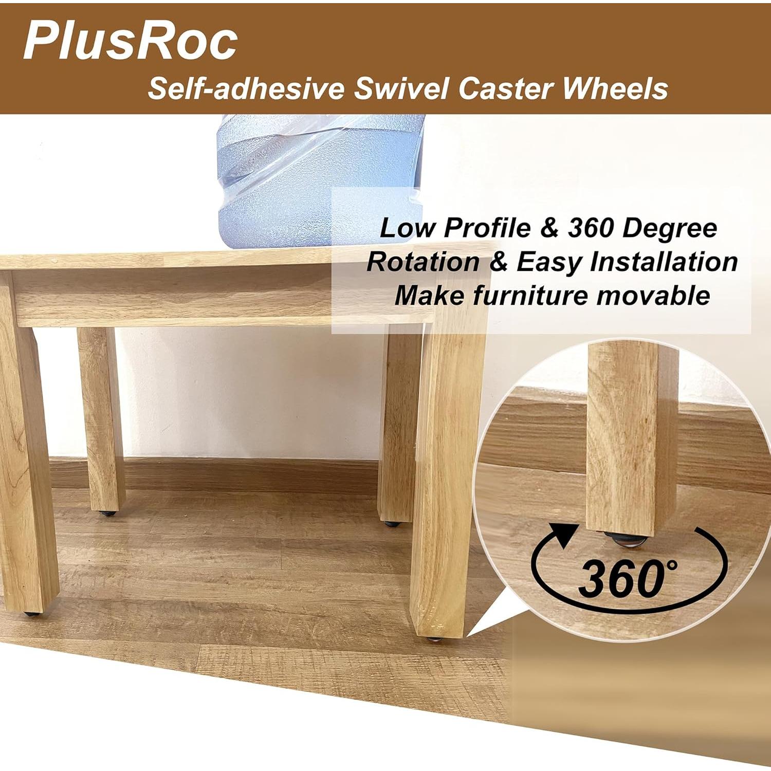 Ruedas Giratorias PlusRoc de 24mm para Muebles - 4 Piezas