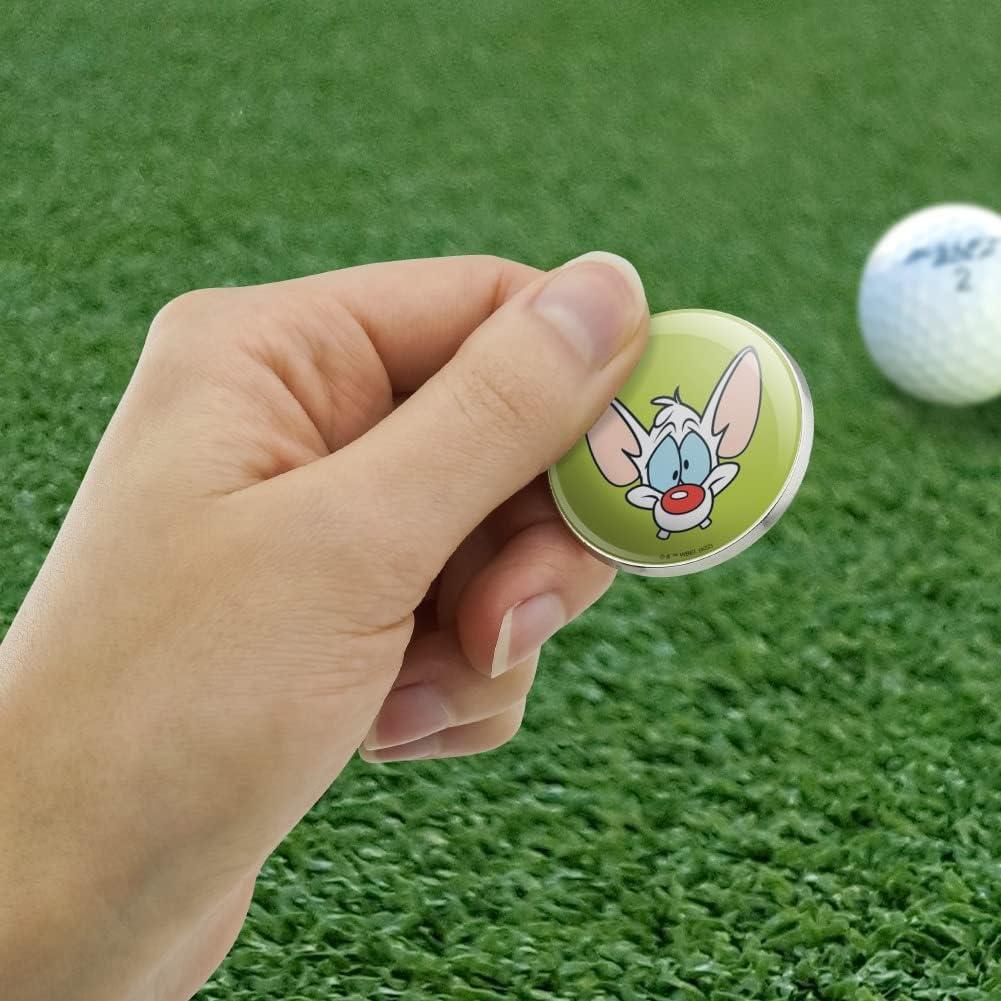 Marcador de Pelota de Golf Metal Premium Pinky y el Cerebro