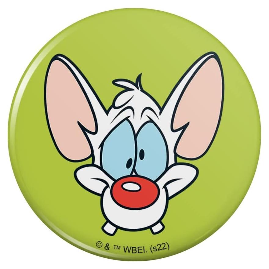 Imán de Botón Pinky y El Cerebro 5.7 cm - Graphics & More