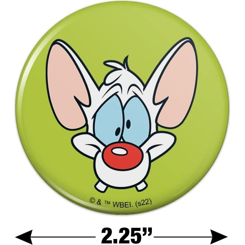 Imán de Botón Pinky y El Cerebro 5.7 cm - Graphics & More