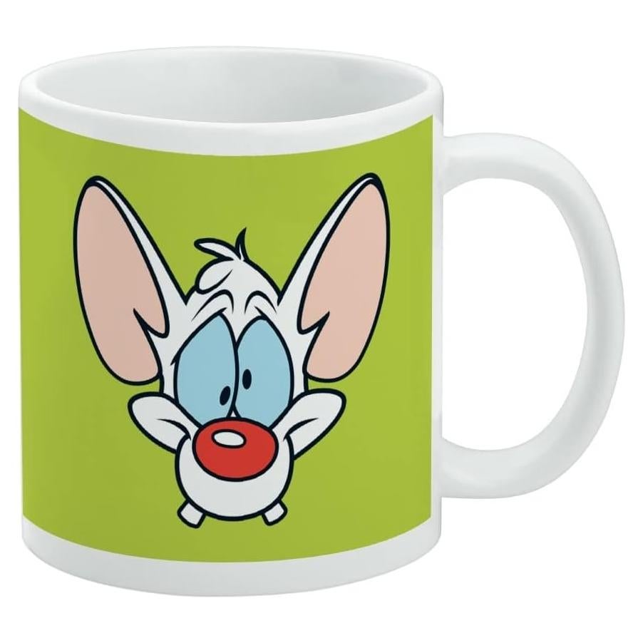 Taza de Cerámica Pinky y el Cerebro 11oz (311ml) Blanca