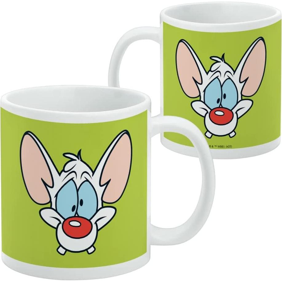 Taza de Cerámica Pinky y el Cerebro 11oz (311ml) Blanca