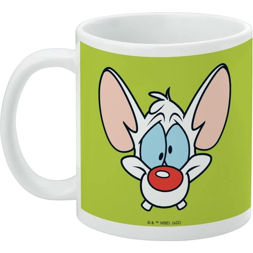 Taza de Cerámica Pinky y el Cerebro 11oz (311ml) Blanca
