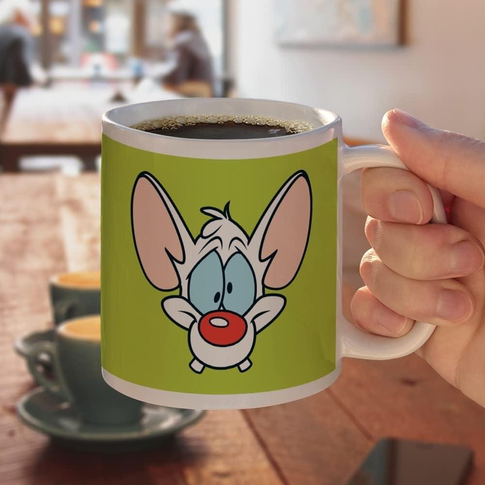 Taza de Cerámica Pinky y el Cerebro 11oz (311ml) Blanca