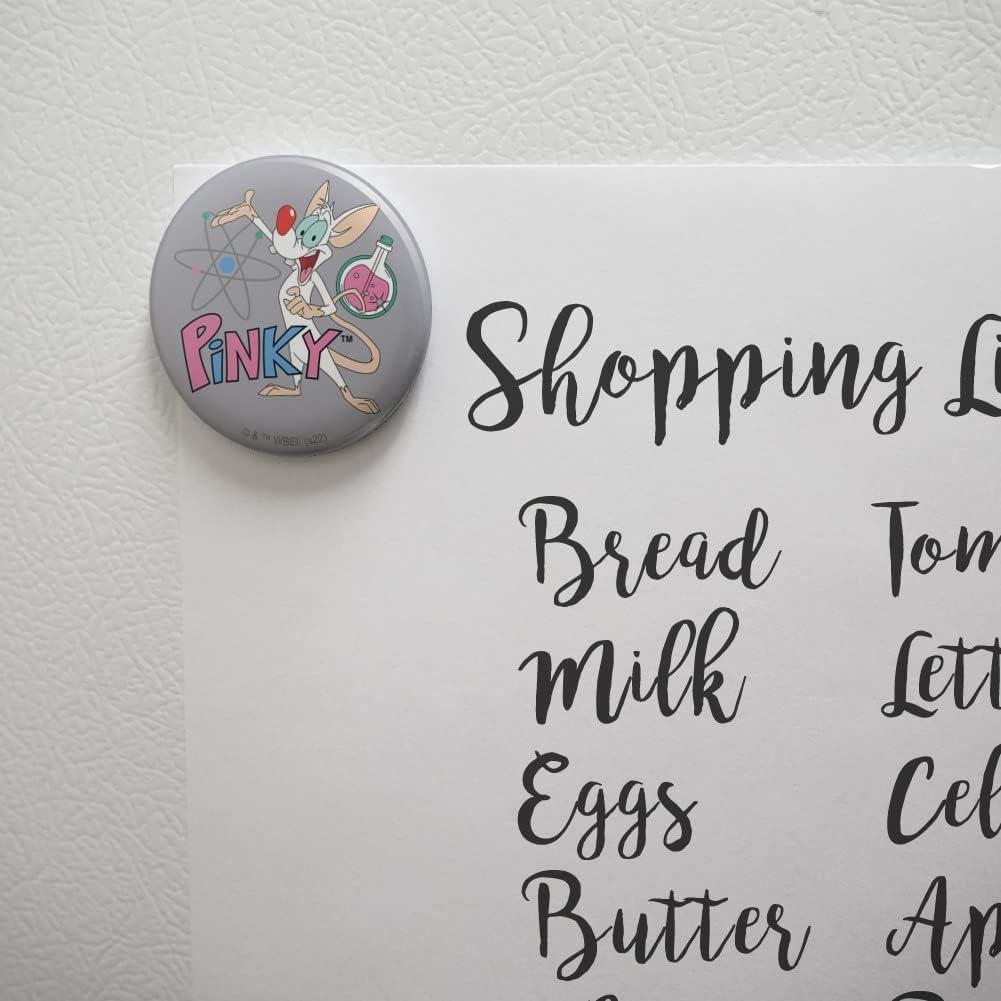 Imán de Botón Pinky y el Cerebro - 5.7 cm - Gráfico Divertido