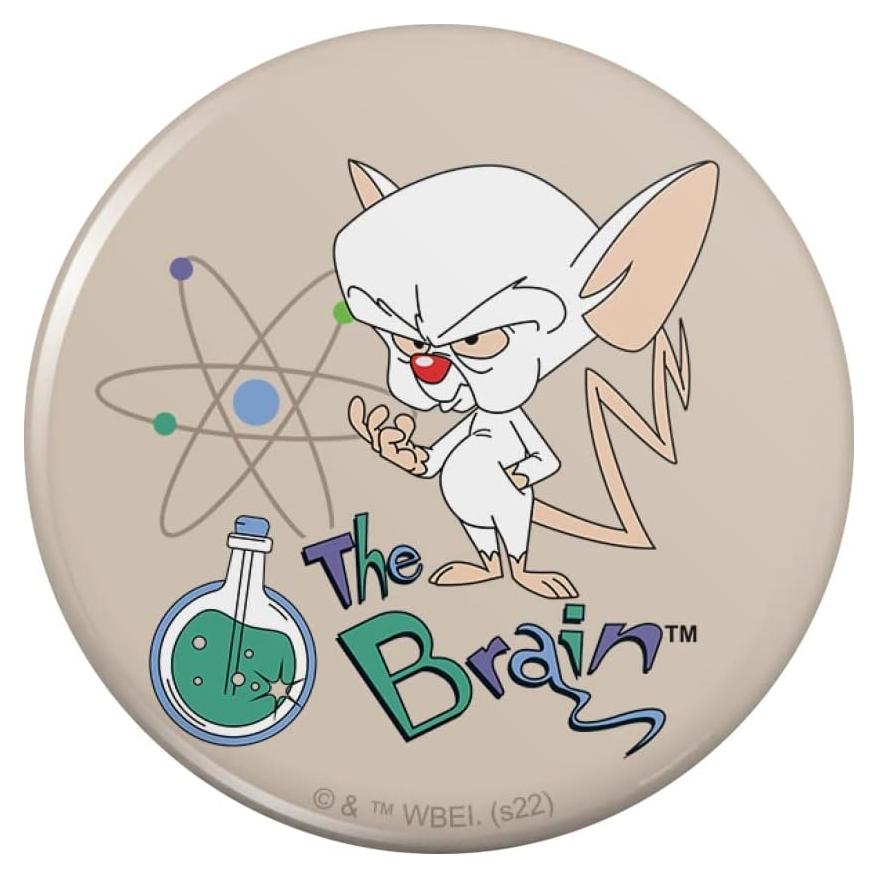 Imán de Botón Pinky y El Cerebro 5.7 cm - Graphics & More