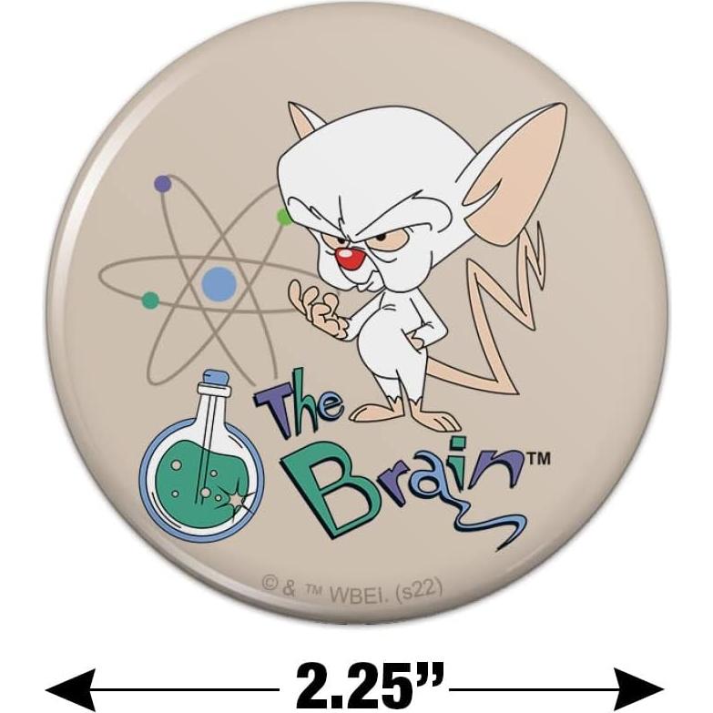 Imán de Botón Pinky y El Cerebro 5.7 cm - Graphics & More